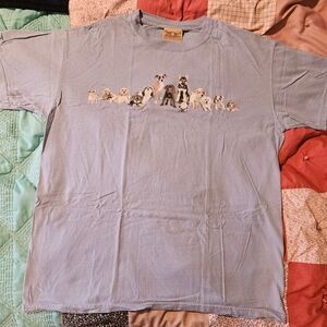 The Mountain Light Blue Dog Print Short Sleeve Tee